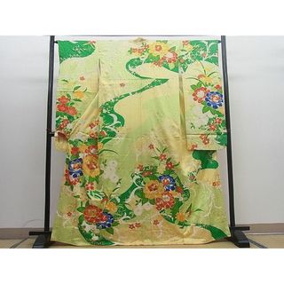 平和屋野田店■豪華振袖　駒刺繍　草花文　金彩　逸品　BAAD6220mz(振袖)