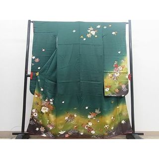 平和屋野田店■豪華振袖　駒刺繍　折鶴　吉祥花文　暈し染め　金彩　逸品　BAAD6210mz(振袖)