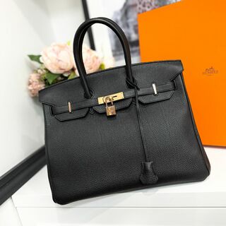 エルメス(Hermes)の美品 エルメス バーキン35 トゴ ブラック(ハンドバッグ)