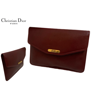 クリスチャンディオール(Christian Dior)のOLD Dior オールドディオール FRANCE製 CD レザークラッチバッグ(クラッチバッグ)