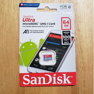 未開封 SanDisk 64GB microSDXC(PCパーツ)