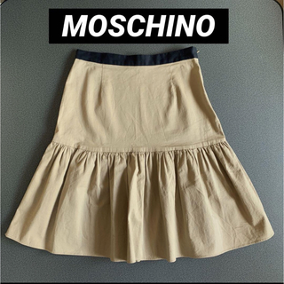 MOSCHINO - 美品 MOSCHINO モスキーノ 裾フレア 膝丈スカート　大人可愛い