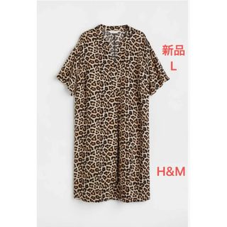 エイチアンドエム(H&M)の半袖 カットソー チュニック ブラウス 　H&M エイチアンドエム　vネック(チュニック)