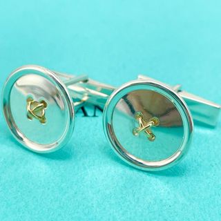 ティファニー(Tiffany & Co.)のティファニー カフス K18×シルバー925 750 ボタン 24-771(カフリンクス)