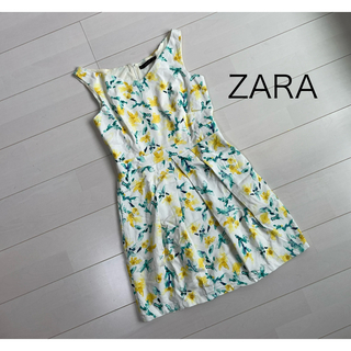 ザラ(ZARA)のZARA BASIC  ワンピース　花柄(ミニワンピース)