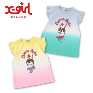 エックスガール(X-girl)の新品X-girl エックスガール タイダイクリームソーダモチーフフリル Tシャツ(Tシャツ/カットソー)