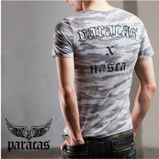 PARACAS Tシャツ グレーカモフラ(Tシャツ/カットソー(半袖/袖なし))