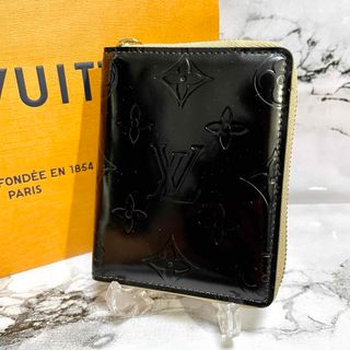 ルイヴィトン(LOUIS VUITTON)のルイヴィトン　ヴェルニ　ブルーム　ラウンドファスナー　ブラック×ベージュ(財布)