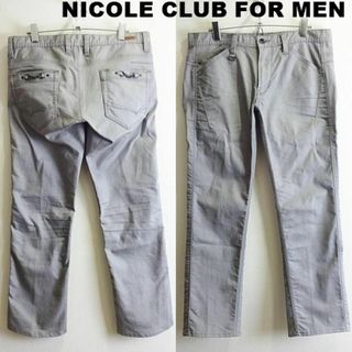 ニコルクラブフォーメン(NICOLE CLUB FOR MEN)のニコルクラブフォーメン　シューカットパンツ　W85cm　ストレッチ　グレー(デニム/ジーンズ)