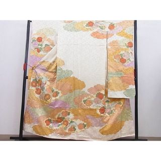 平和屋野田店■豪華振袖　駒刺繍　雲取り菊文　金彩　逸品　BAAD3698gh(振袖)