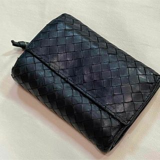 ボッテガヴェネタ(Bottega Veneta)のボッテガべネタ　イントレ　三つ折り財布　ブラック　財布　本革(財布)