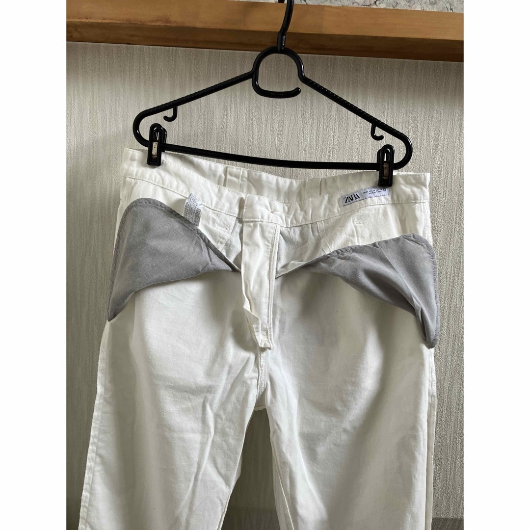ZARA - メンズ☆ザラZARAオフ白ダイアゴナルテクスチャー地 ZARA - メンズ☆ザラZARAオフ白ダイアゴナルテクスチャー地