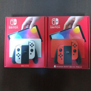 Nintendo Switch - 【２台セット・新品】Nintendo Switch 有機EL 【白＋赤】