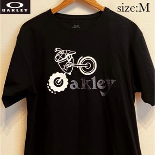 オークリー(Oakley)の美品【複数割】オークリー OAKLEY 半袖Tシャツ 黒　Mサイズ(Tシャツ/カットソー(半袖/袖なし))