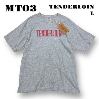 テンダーロイン(TENDERLOIN)の希少品！ TENDERLOIN TEE 半袖 Tシャツ グレー レッド 灰赤 L(Tシャツ/カットソー(半袖/袖なし))