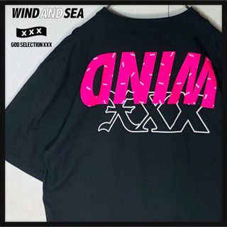 WIND AND SEA - 【人気コラボ】ゴッドセレクション ウィンダンシー 両面デカロゴ XLサイズ 黒