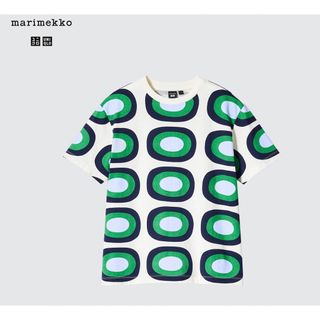 新品 UNIQLO marimekko マリメッコ グラフィックTグリーン　L(Tシャツ(半袖/袖なし))