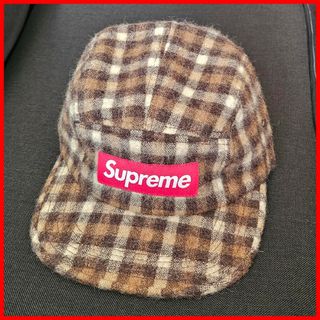 シュプリーム(Supreme)のsupreme ウール キャップ チェック ベージュ 【購入時コメント不要です】(キャップ)