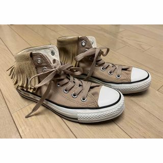 コンバース(CONVERSE)のスニーカー CONVERSE コンバース ハイカットフリンジ ヒッピー ベージュ(スニーカー)