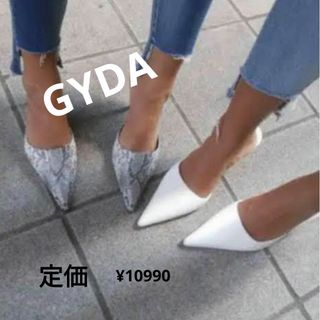 GYDA - （値下げ）GYDA❦ポインテッドミュール　M ホワイト