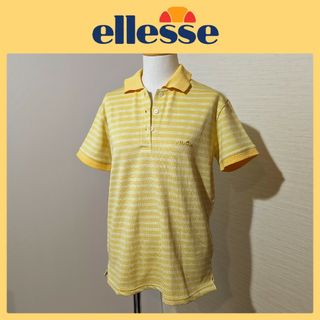 ellesse - 美品 エレッセ ポロシャツ レディース 半袖 ボーダーシャツ スポーツウェア