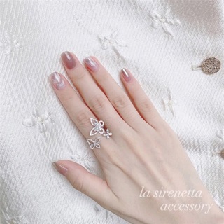Butterfly zirconia pave ring(リング(指輪))