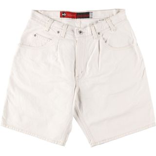 リーバイス(Levi's)の古着 90年代 リーバイス Levi's SILVER TAB シルバータブ LOOSE ルーズ ホワイトデニムショーツ ショートパンツ USA製 メンズw33 ヴィンテージ /eaa382919(ショートパンツ)