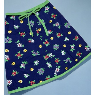 Santa Monica - vintage 70s ラップスカート 巻きスカート キルト キルティング 花柄