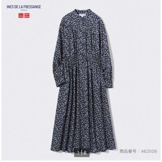 UNIQLO - ユニクロ　イネス  花柄　小花柄　コットンツイルワンピース　ワンピース　コラボ