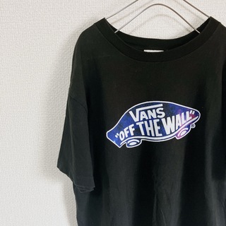 VANS - VANS バンズ 半袖ロゴプリントTシャツ スケボー 黒 Lサイズ 男女可