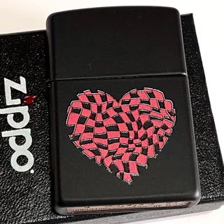 ジッポー(ZIPPO)のZippo 純正 ハートデザイン ブラックマット ジッポー オイルライター(タバコグッズ)