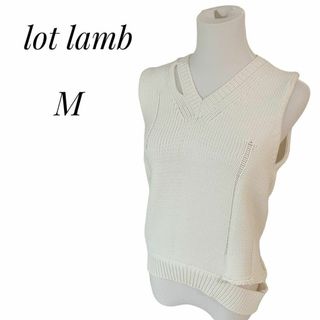 ロットラム(lot lamb)のlot lamb  ロットラム  レディース　トップス　ニット　M    白(ニット/セーター)