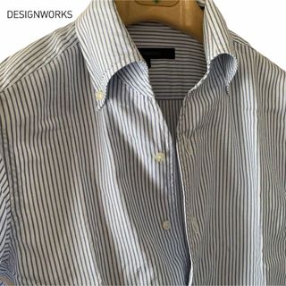 デザインワークス(DESIGNWORKS)のDESIGNWORKS/イタリアンカラー/ストライプ/コットンシャツ(シャツ)