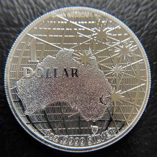 サザンクロス銀貨　㉒　南十字星　2021年　1オンス　オーストラリア　シルバー(貨幣)