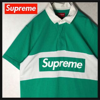 シュプリーム(Supreme)の【ボックスロゴ】シュプリーム ポロシャツ 人気デザイン Mサイズ 緑 グリーン(ポロシャツ)