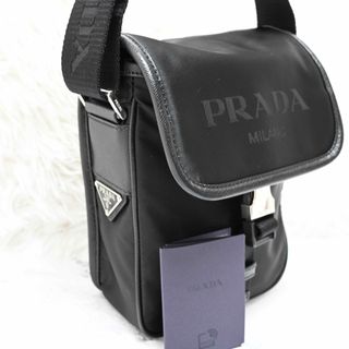 プラダ(PRADA)の極美品　現行近　プラダ　ショルダーバッグ　リナイロン　サフィアーノレザー(ショルダーバッグ)