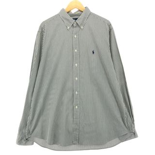 ラルフローレン(Ralph Lauren)の古着 ラルフローレン Ralph Lauren CLASSIC FIT 長袖 ボタンダウンストライプシャツ メンズXL /eaa451745(シャツ)