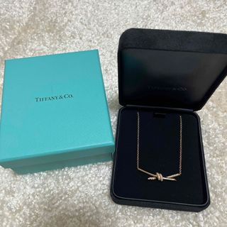 ティファニー(Tiffany & Co.)のティファニー　Tiffany ネックレス　ノット　ダイヤモンド　ピンクゴールド(ネックレス)