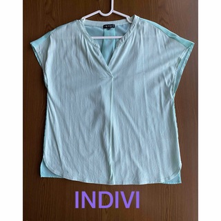 INDIVI - INDIVI インディヴィ　カットソー　グリーン　05（SS〜Ｓサイズ）半袖