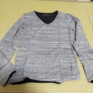 長袖シャツ　グレー(Tシャツ/カットソー(七分/長袖))