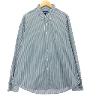 ラルフローレン(Ralph Lauren)の古着 ラルフローレン Ralph Lauren CUSTOM FIT 長袖 ボタンダウンストライプシャツ メンズXXL /eaa451743(シャツ)