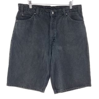 リーバイス(Levi's)の古着 90年代 リーバイス Levi's 550 RELAXED FIT 00レングス ブラックデニムショーツ ハーフパンツ メンズw35 ヴィンテージ /eaa382113(ショートパンツ)