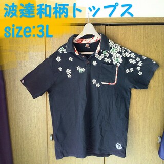 メンズ 3L XXL 2XL 大きいサイズ 波達 ポロシャツ シャツ 半袖(Tシャツ/カットソー(半袖/袖なし))