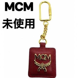 【希少品】MCM キーホルダー  キーリング　赤 金 箱付き