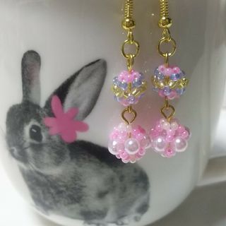 華奢 ピンクパールピアス(ピアス)