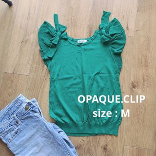 OPAQUE.CLIP - オペークドットクリップ【未使用】フリル　トップス　Mサイズ　メッシュ