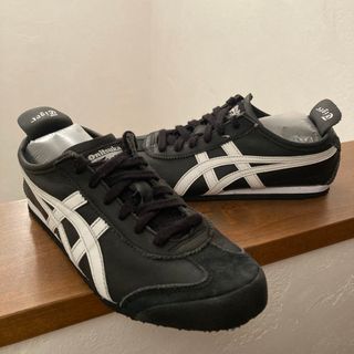 Onitsuka Tiger - 【美品】　オニツカタイガー　メキシコ66 レザースニーカー　TH4J2L 黒