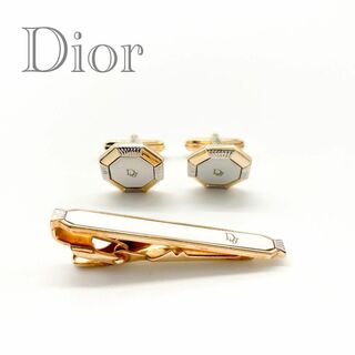 クリスチャンディオール(Christian Dior)の美品　ディオール　Dior ネクタイピン　カフス　ロゴ　ゴールド　シルバー(ネクタイピン)