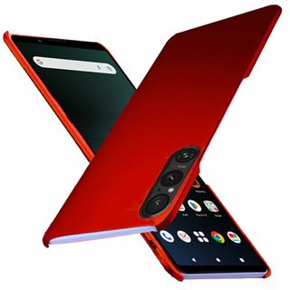 【色:red】Wojiaozvlf 極薄 Xperia1 V ケース 薄型 Xp(その他)