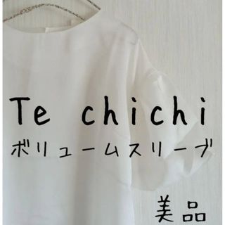 テチチ(Techichi)の新品 Te chichi テチチ ドビードット バルーン袖 ブラウス 白(シャツ/ブラウス(半袖/袖なし))